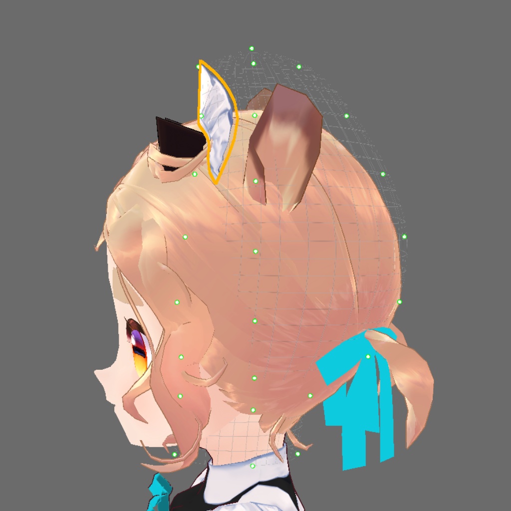 【無料】ホワイトブリム髪テクスチャ【#Vroid 正式版カスタムアイテム対応】