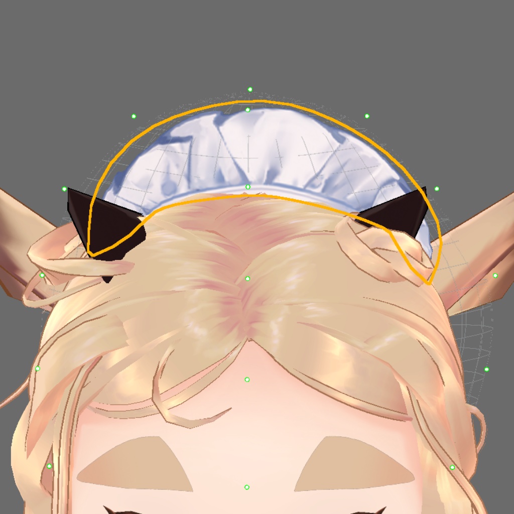 【無料】ホワイトブリム髪テクスチャ【#Vroid 正式版カスタムアイテム対応】