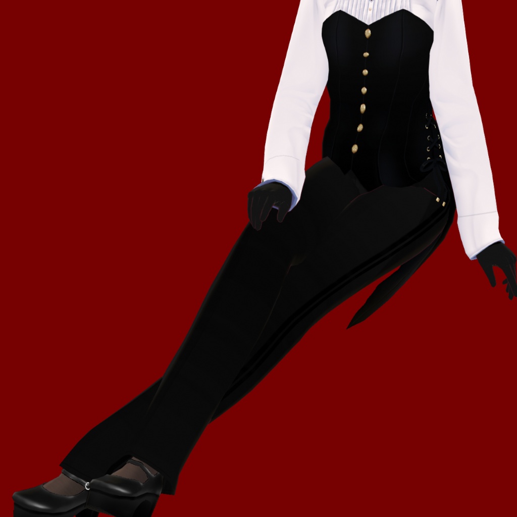 【Vroid正式版対応】バニースーツ ビスチェスタイル Bunny suit bustier style カスタムアイテム対応 【#Vroid】