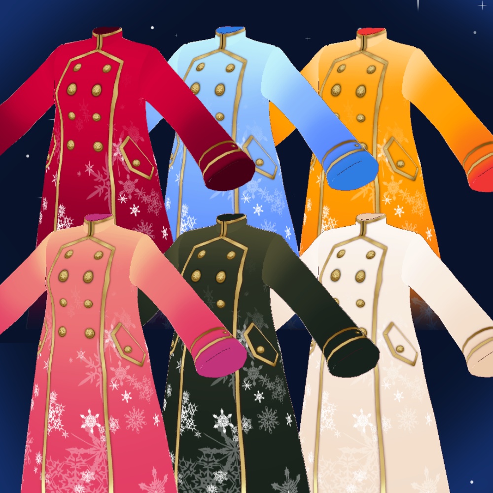 NewYearRailway coat 6色 帽子・ブーツ付き 【#VRoid #風見商店】
