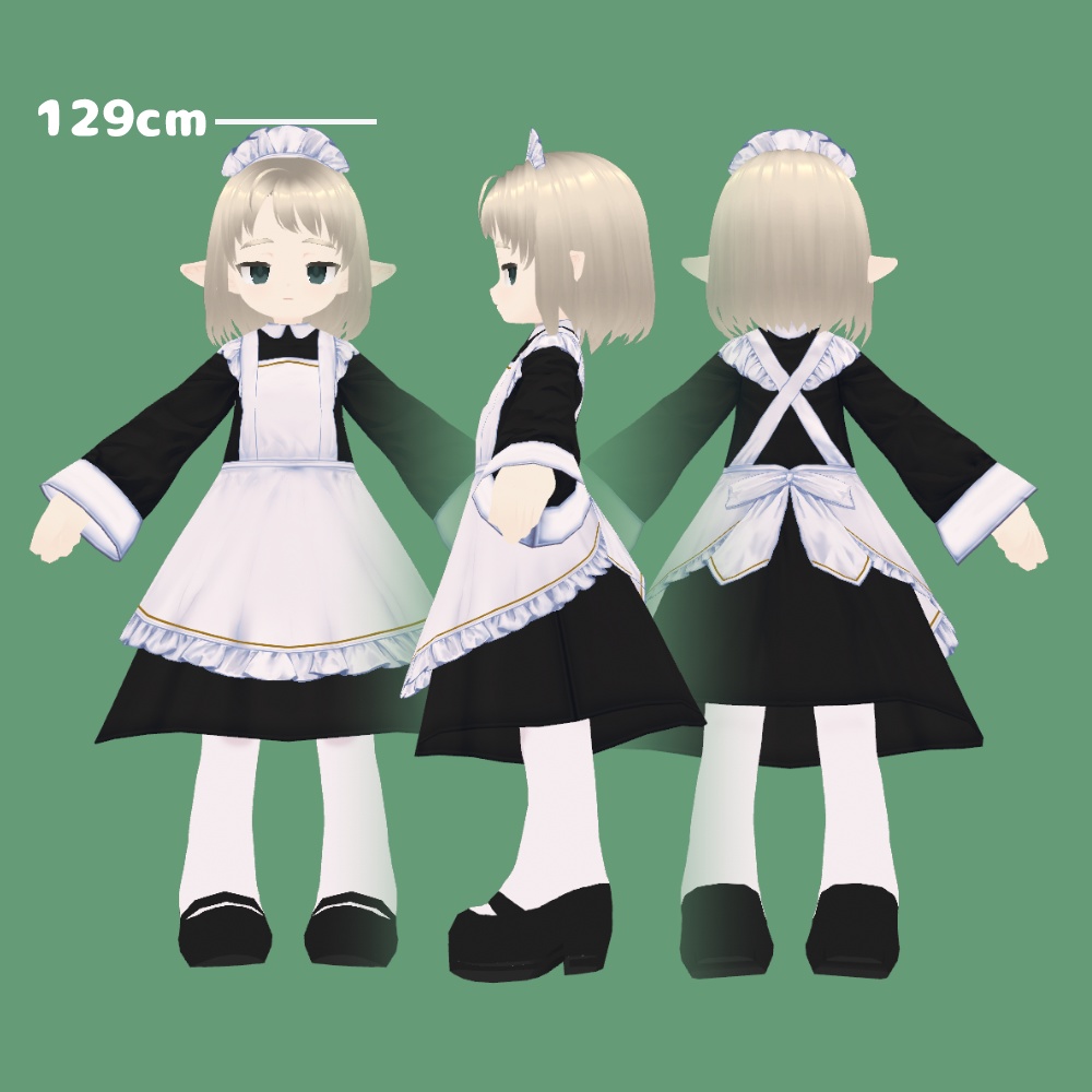 VRMアバター もちもちエルフメイド #VRM #VRoid