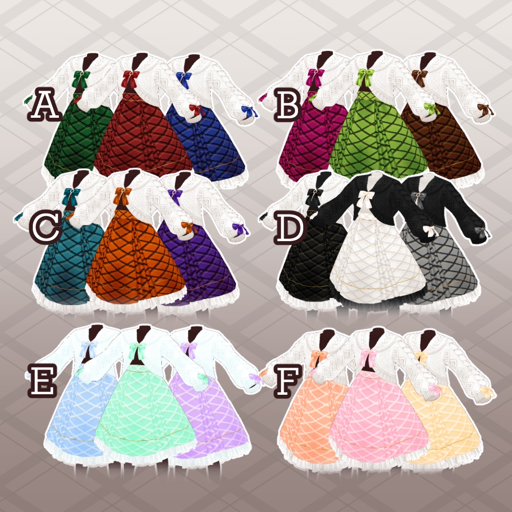 Winter check set #VRoid #風見商店