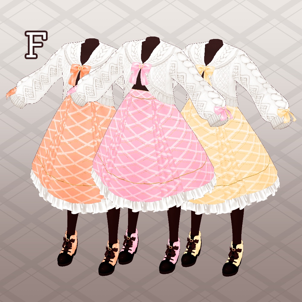 Winter check set #VRoid #風見商店