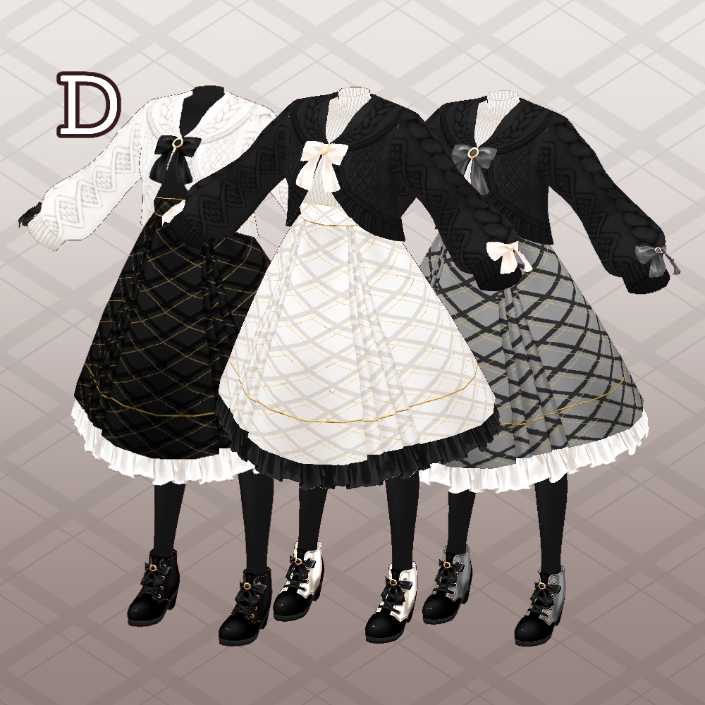 Winter check set #VRoid #風見商店