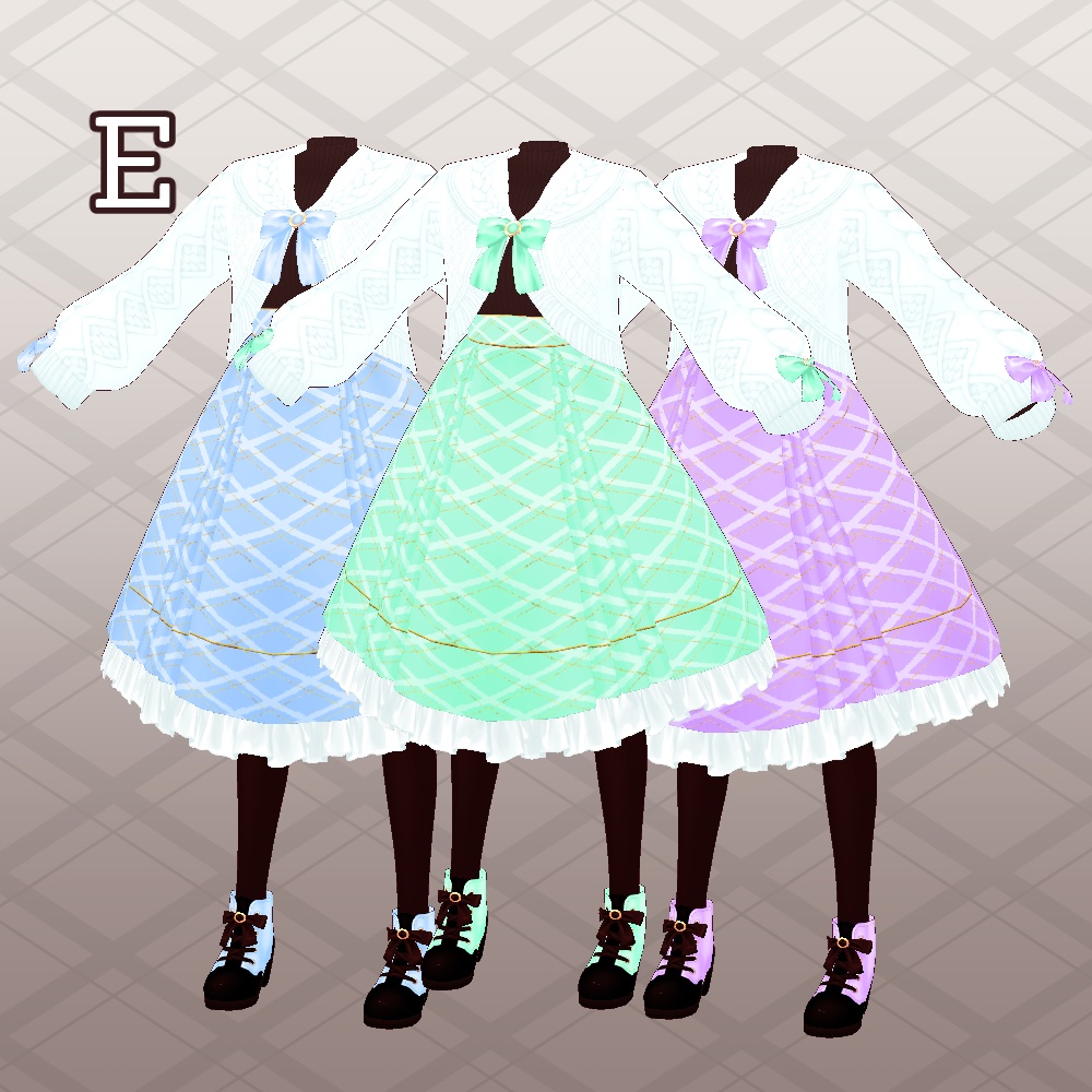 Winter check set #VRoid #風見商店