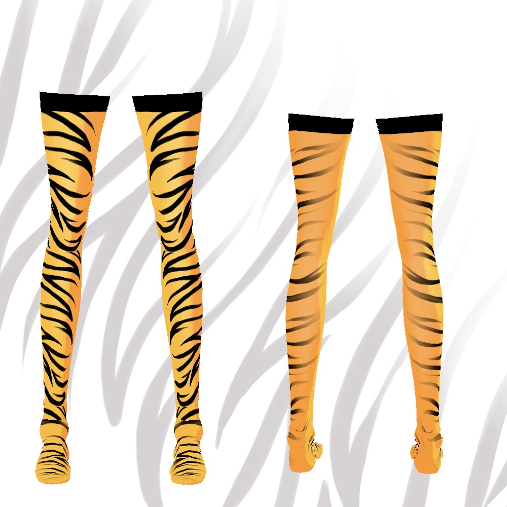 【無料】しましまTiger Socks #風見商店 #VRoid