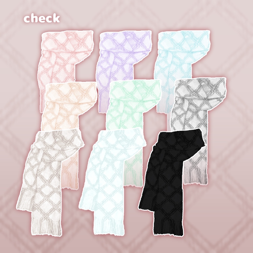 ふんわりマフラー Fluffy scarf #VRoid #風見商店