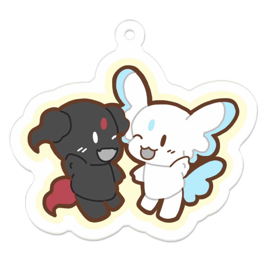 【しろくろん】しろんとくろん アクリルキーホルダー