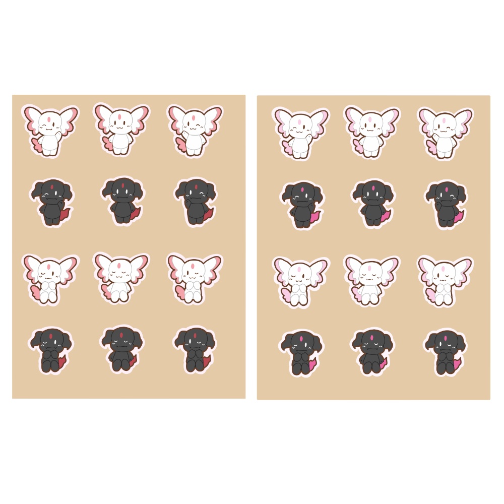 【しろくろん】からふるシールセット