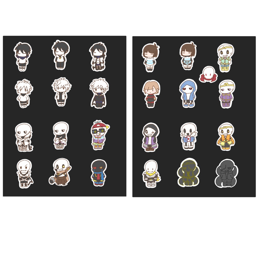 【AU】ニンゲンと骨兄弟 シートシール