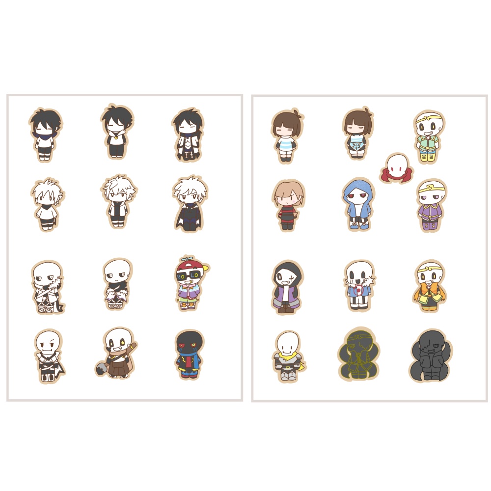 【AU】ニンゲンと骨兄弟 シートシール