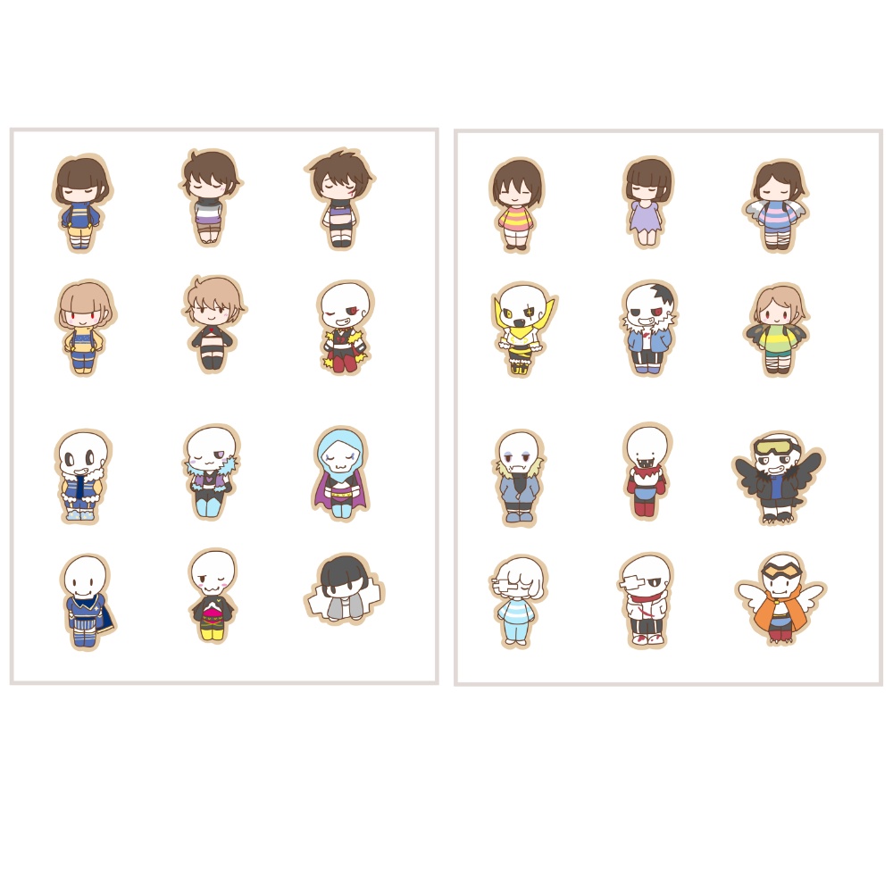 【AU】ニンゲンと骨兄弟 シートシール