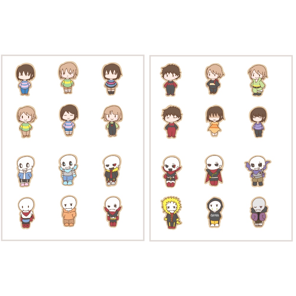 【AU】ニンゲンと骨兄弟 シートシール