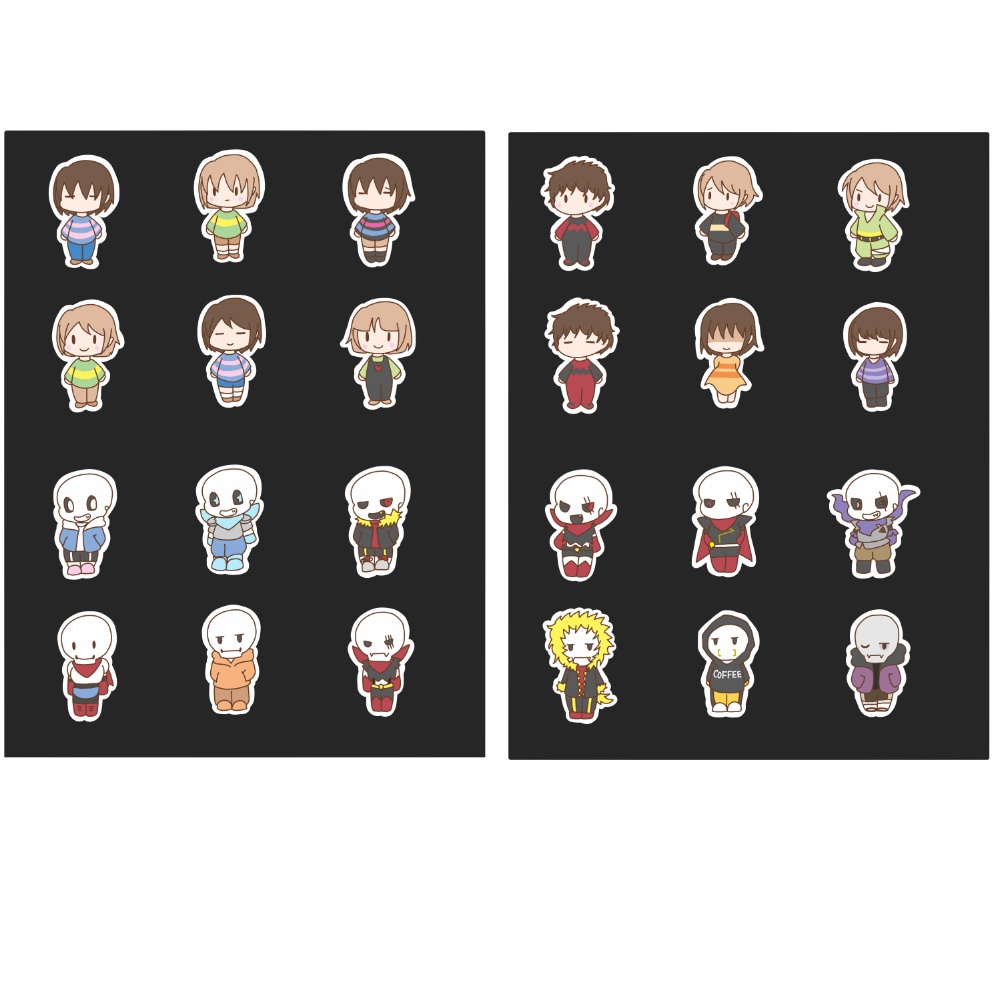 【AU】ニンゲンと骨兄弟 シートシール