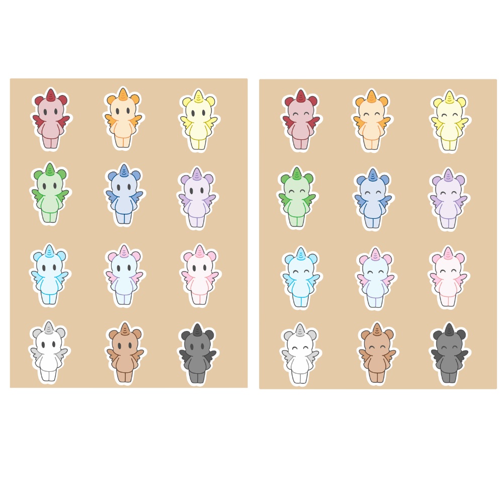 ペガサス風くま　シートシール