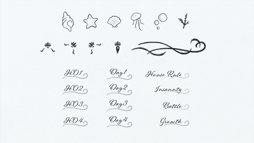 【お部屋zip付き】夜長亭 演出素材帖vol.01|『潮風と海のかけら』