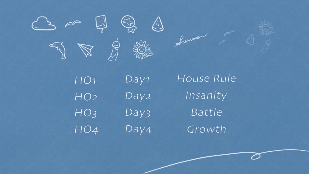 【お部屋zip付き】夜長亭 演出素材帖vol.02|『白雲と夏の約束』