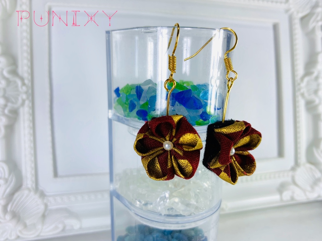 つまみ細工☆ピアス