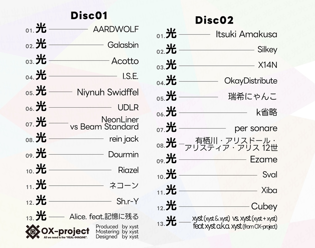 明るい(曲名「光」統一アルバム)