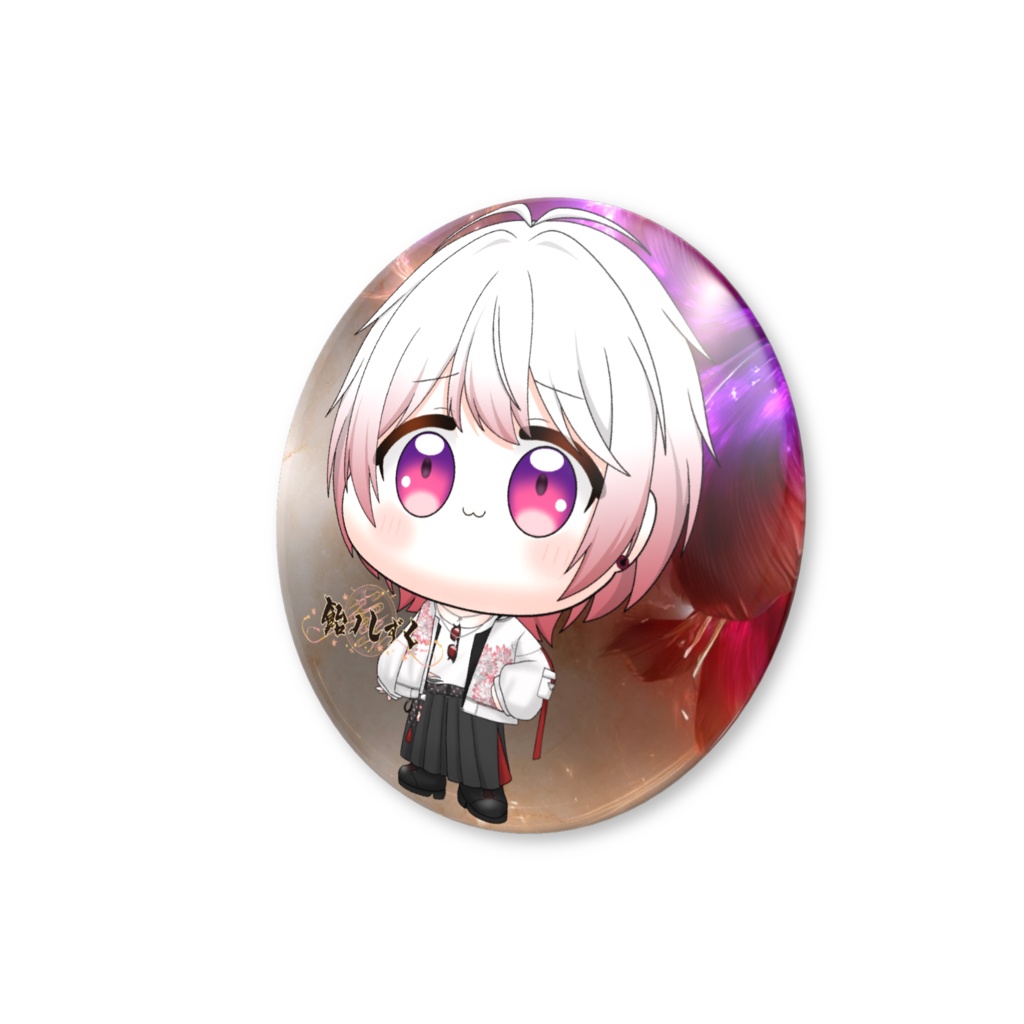 2nd Anniversary ーぽよしず缶バッジ白赤ー