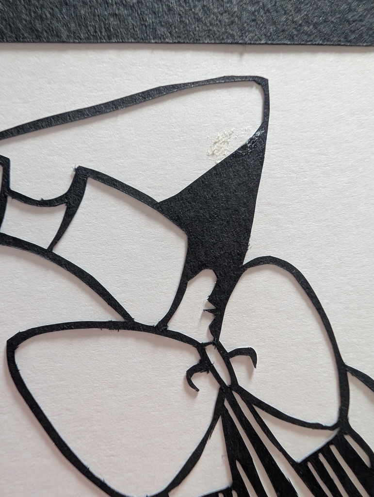 凪紗3周年記念 切り絵 A4サイズ原画作品