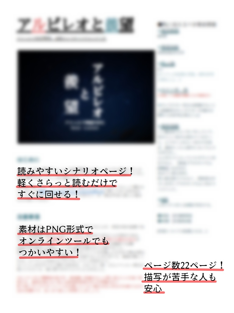 クトゥルフ神話TRPGシナリオ『アルビレオと羨望』