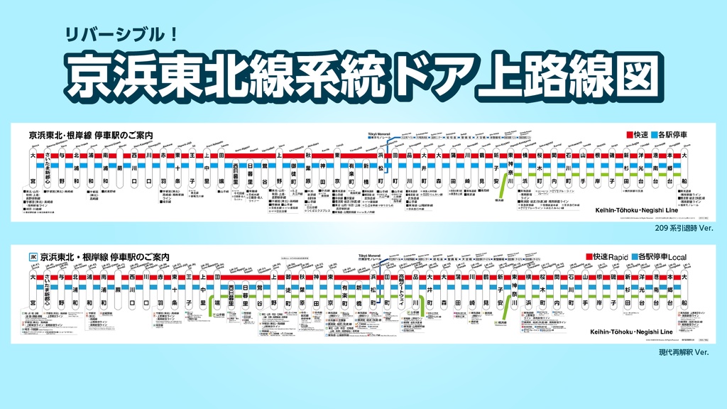 京浜東北線系統ドア上路線図