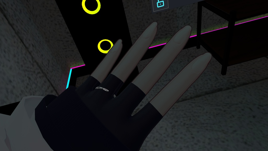 【3Dモデル】ギペオン隕石 リングセット(エンゲージリング & フラットリング) / VRChat向け