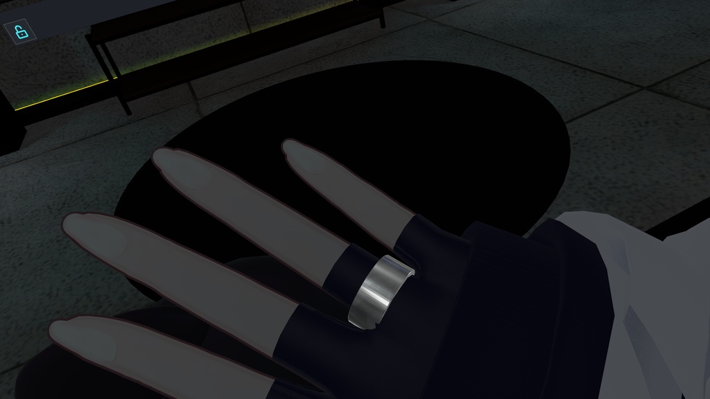 【3Dモデル】ギペオン隕石 リングセット(エンゲージリング & フラットリング) / VRChat向け
