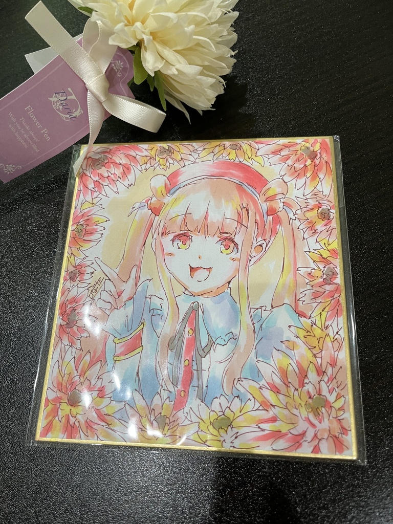 ボンバーガールミニ色紙　モモコ