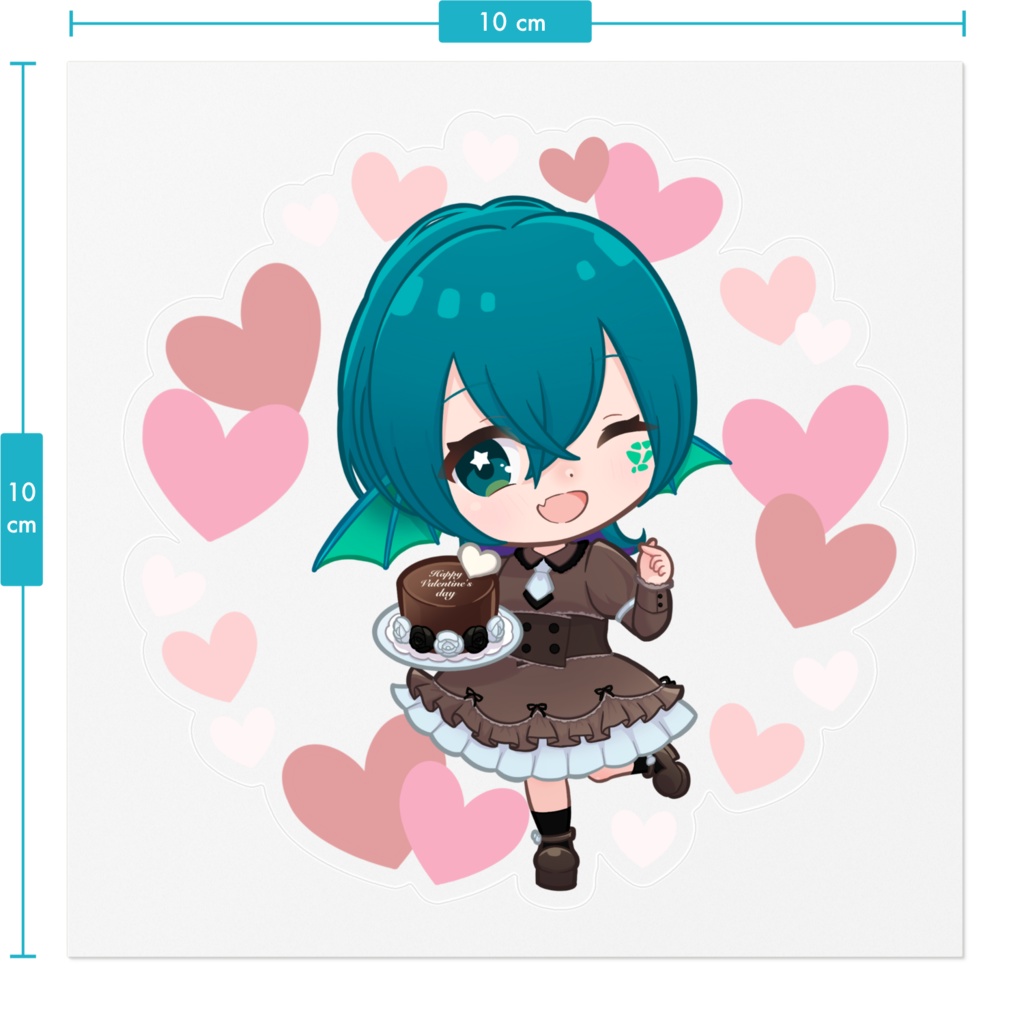 バレンタインイラストつな