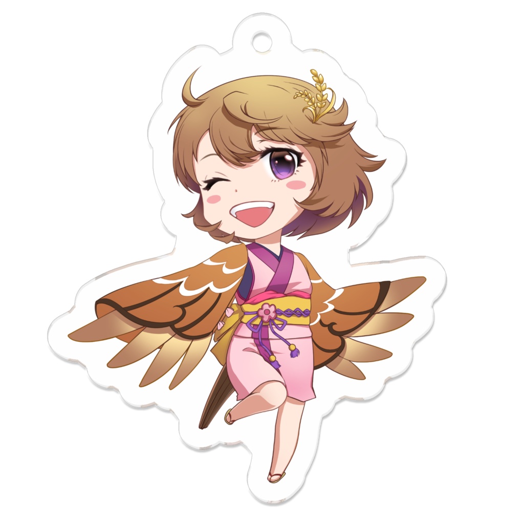 NFTアート『PrettyBirdyGirls』＃001_スズメ／アクキー