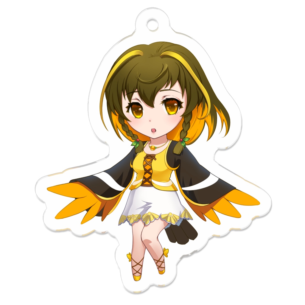 NFTアート『PrettyBirdyGirls』#003_キビタキ／アクキー