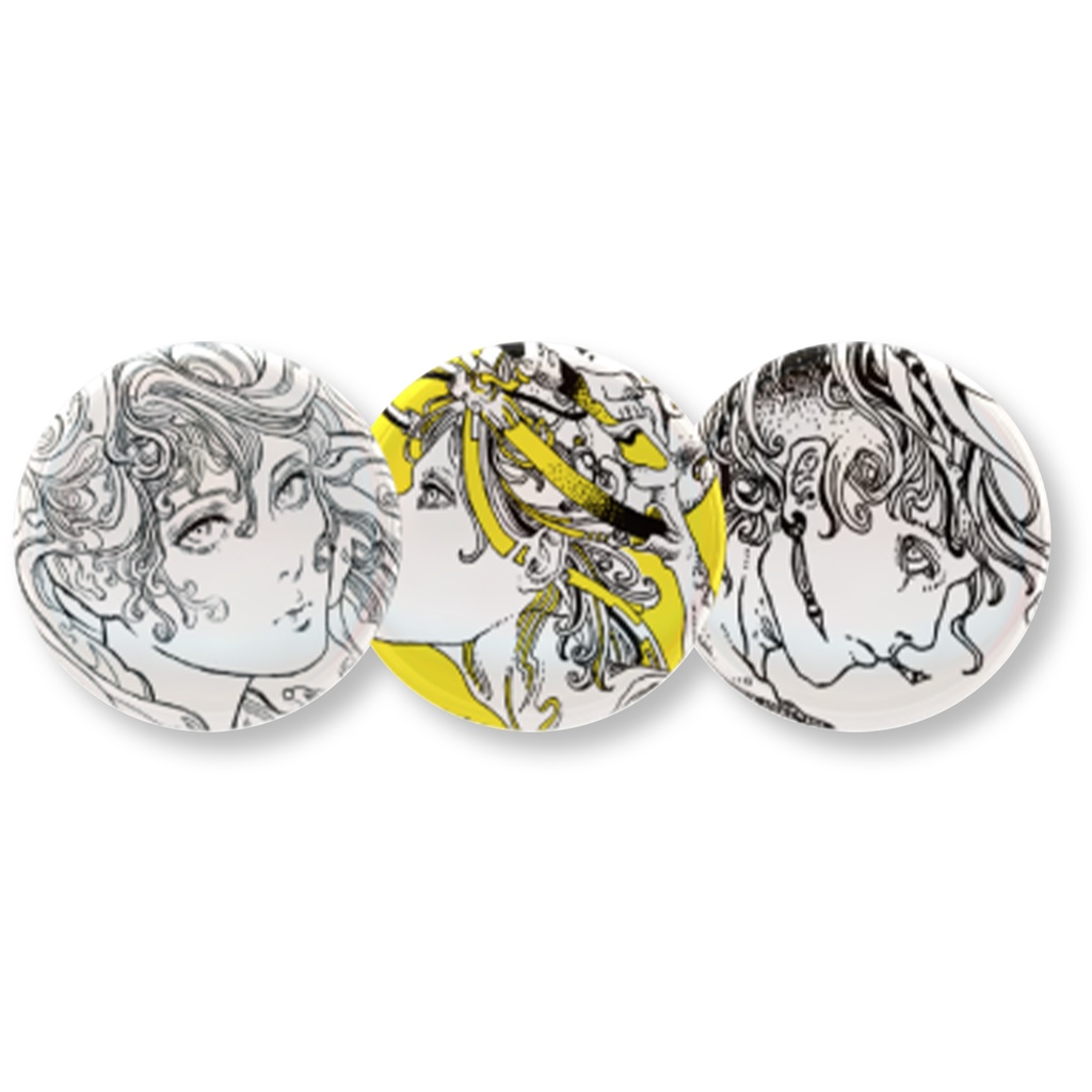 Ballpoint Tin budge pack #1