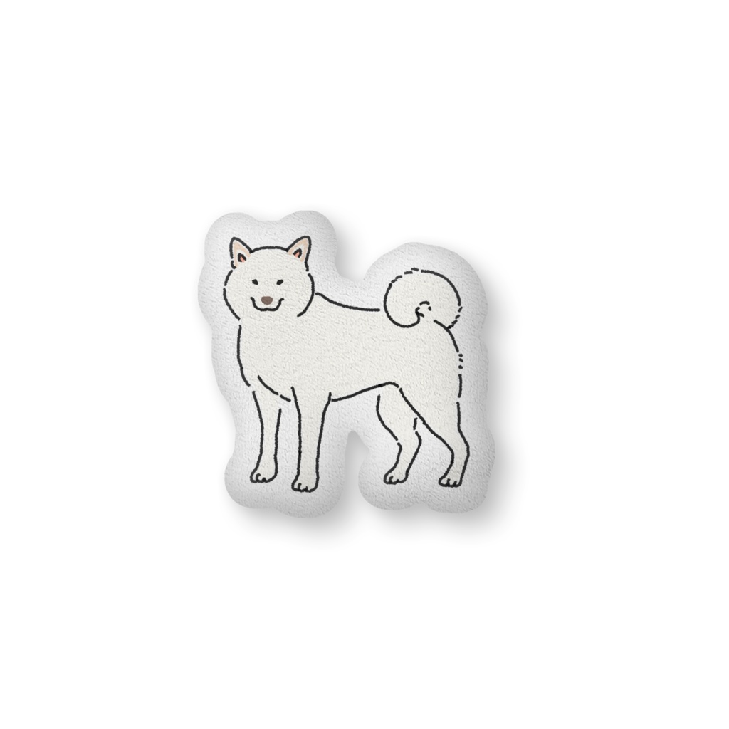 柴犬のふかふかクッション(白柴)