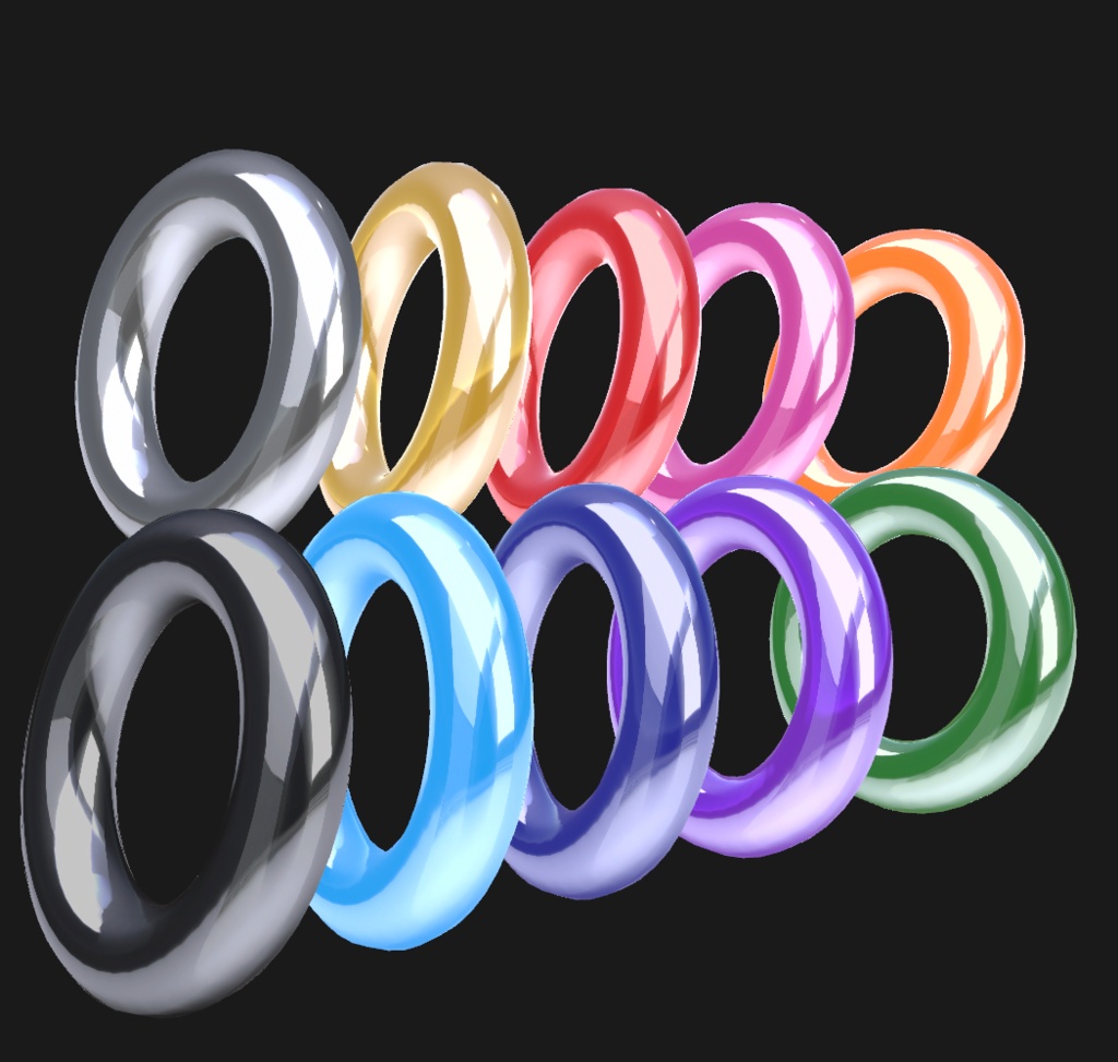 【ルルネ対応】Simple Tail Ring【VRChat】