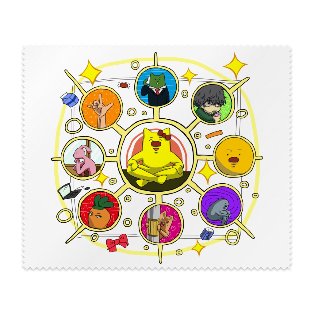 キチィー君曼荼羅メガネ拭き