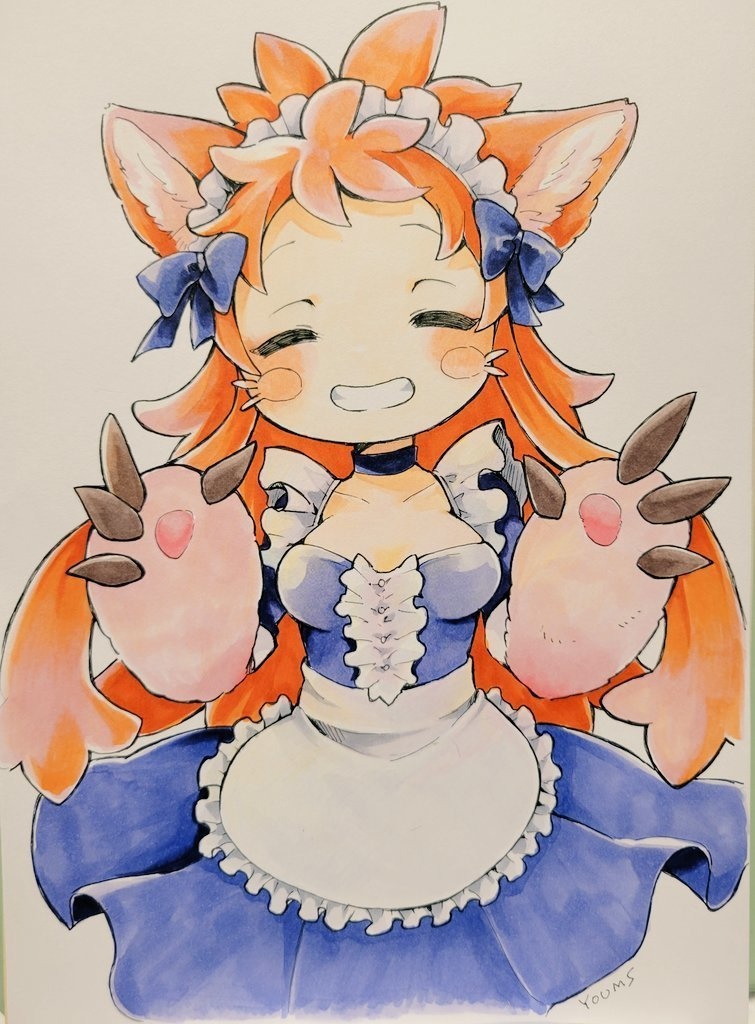 【アナログ原画】メイドミーティ