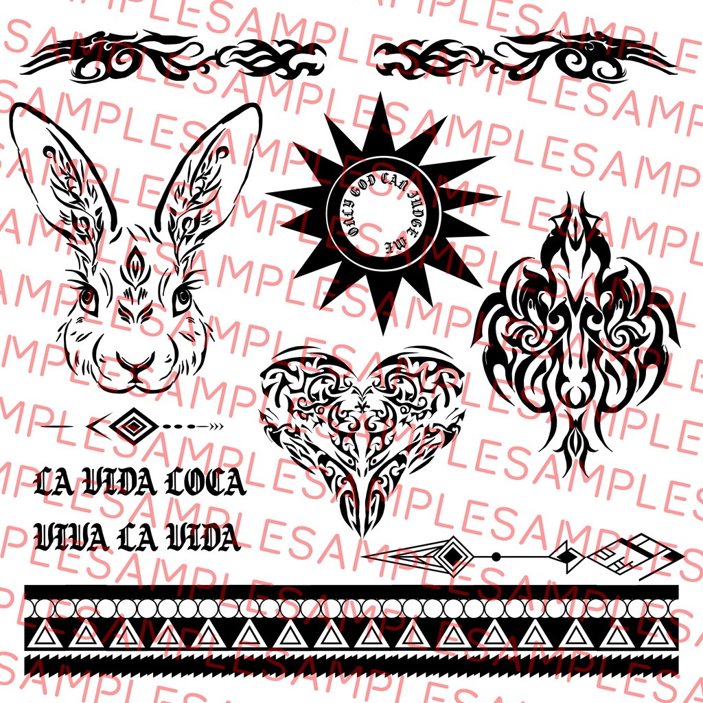 トライバルタトゥー風デカール