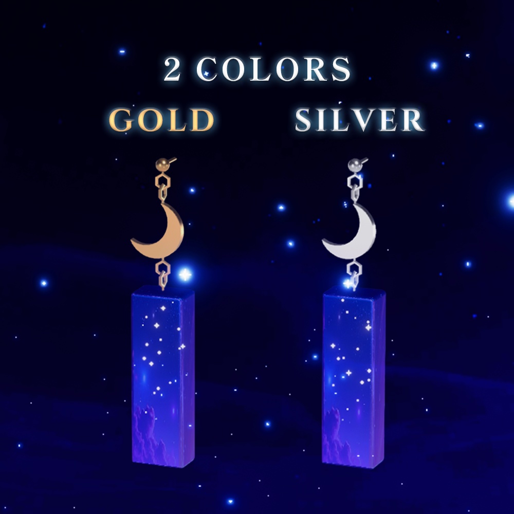 【セール本日11/12限り】【MA対応 / パーティクル】月夜の星降る耳飾り