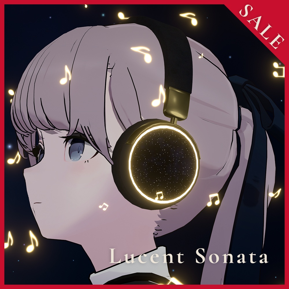 【4種パーティクル×AudioLink連動】ヘッドホン『Lucent Sonata』【8/9までセール中】