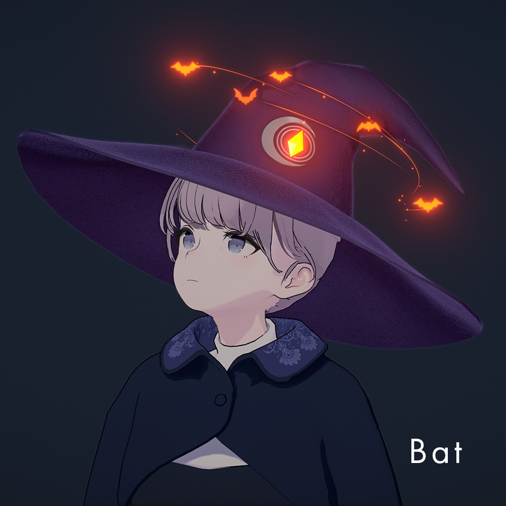 【コウモリ・ハート・羽根がめぐる】夜想の魔女帽子 -Nocturne Witch Hat-【10/11までセール中!】
