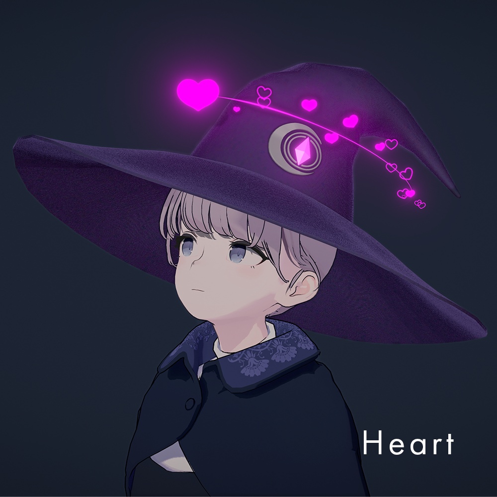 【コウモリ・ハート・羽根がめぐる】夜想の魔女帽子 -Nocturne Witch Hat-【10/11までセール中!】