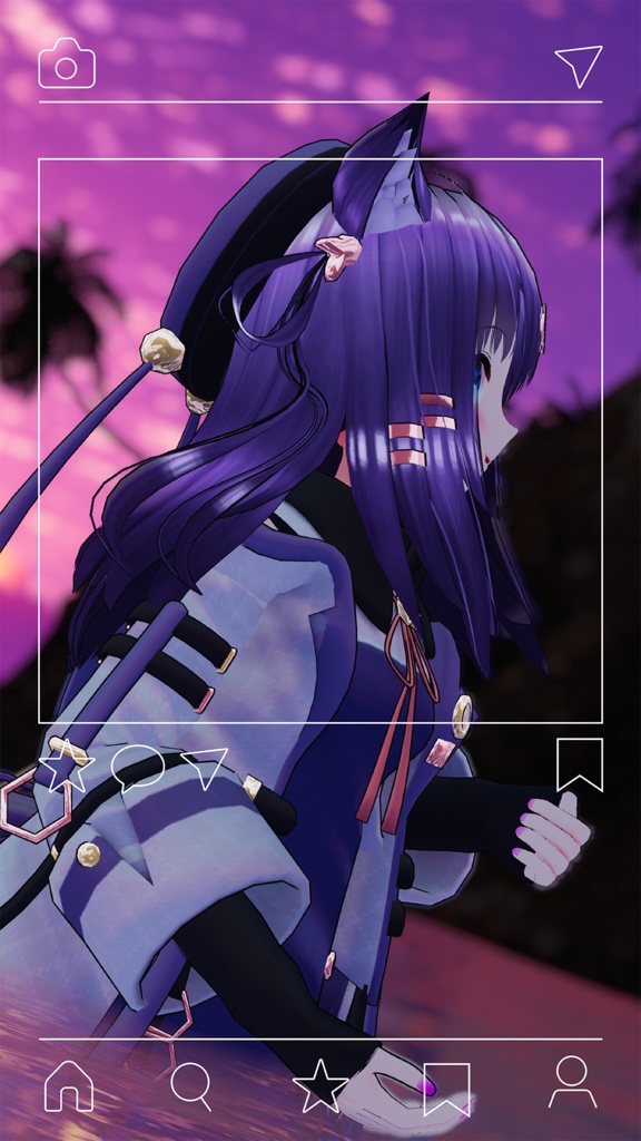 【VRCPOS対応】SNS/MusicPlayer/Vignetteフレーム