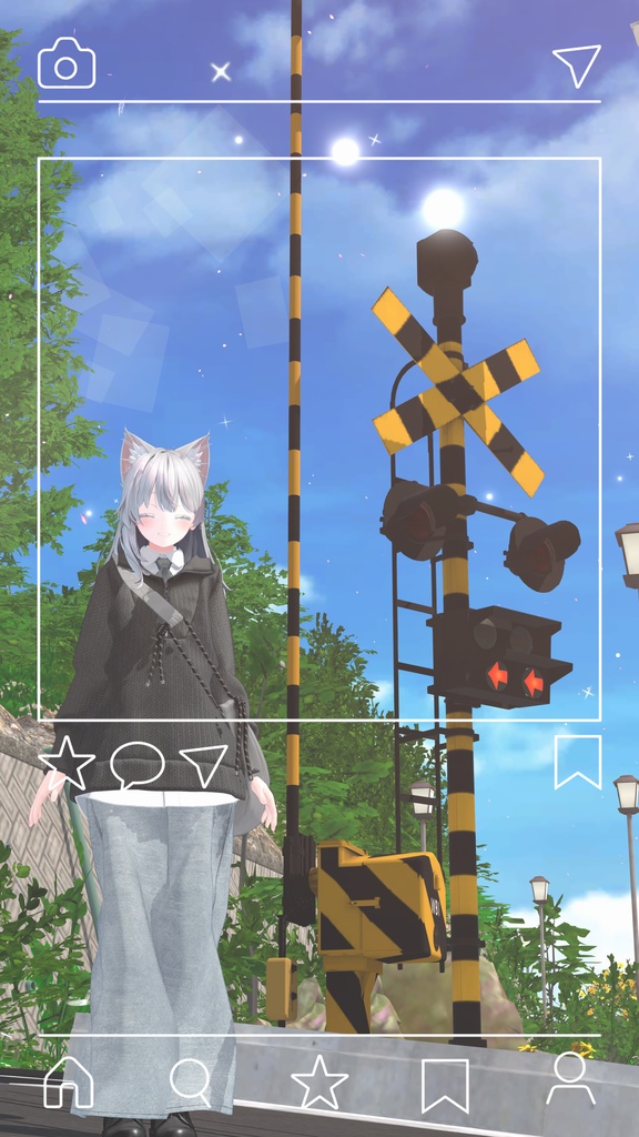 【VRCPOS対応】SNS/MusicPlayer/Vignetteフレーム