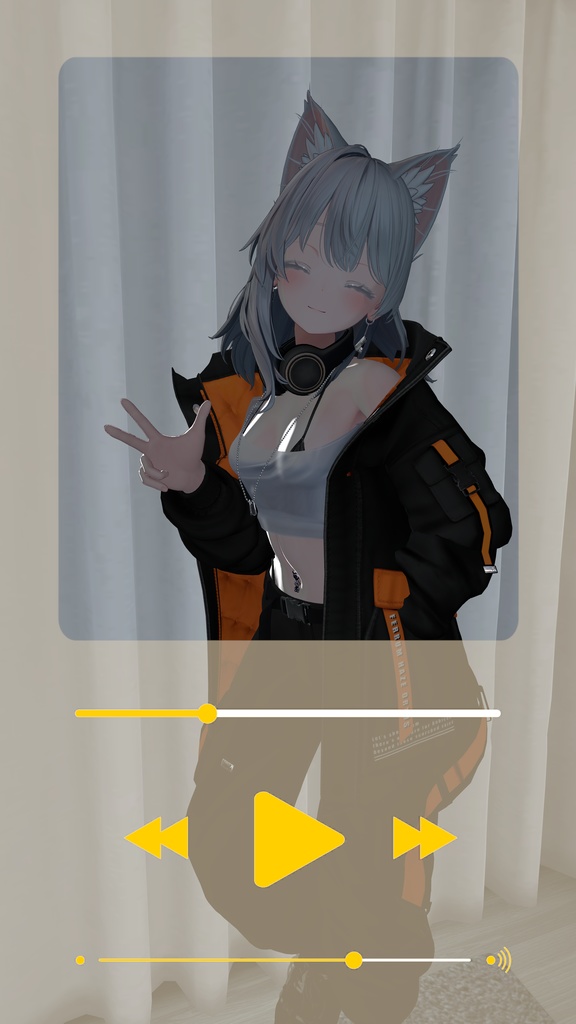 【VRCPOS対応】SNS/MusicPlayer/Vignetteフレーム