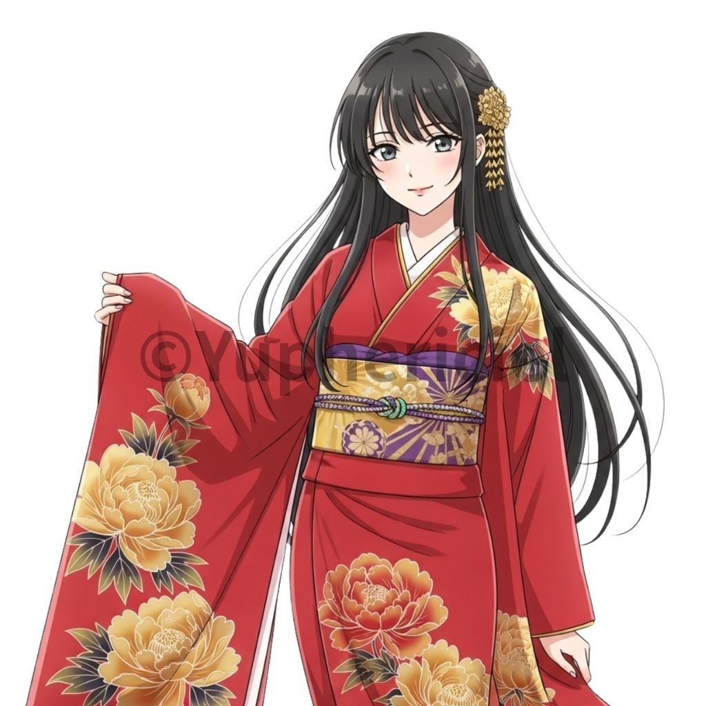 「ユーフェリシエル 着物少女素材集 - 茜編」