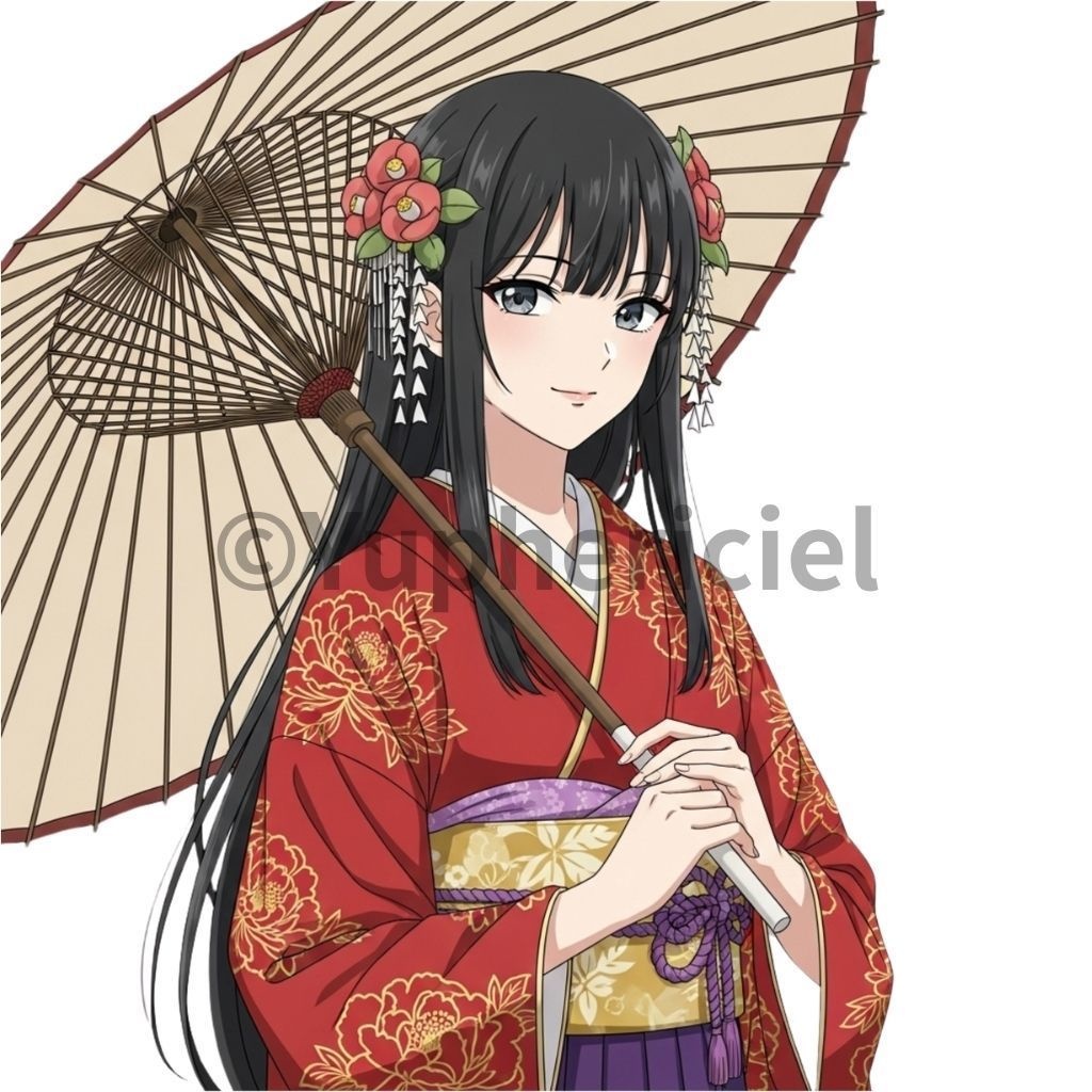 「ユーフェリシエル 着物少女素材集 - 茜編」