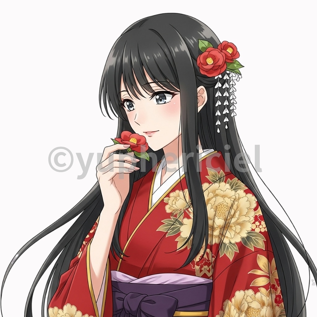 「ユーフェリシエル 着物少女素材集 - 茜編」