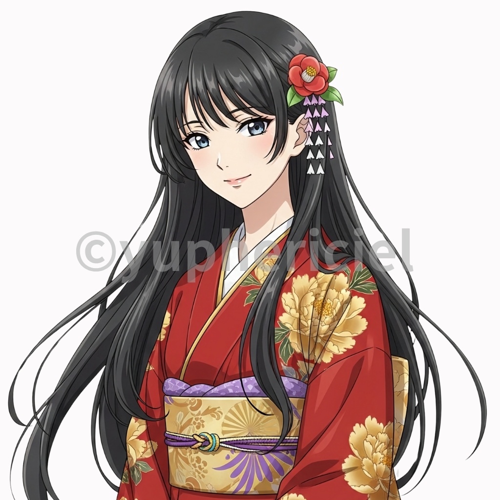 「ユーフェリシエル 着物少女素材集 - 茜編」